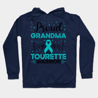 Proud Grandma Of A Tourette Warrior Tourette Syndrome Awareness Hoodie